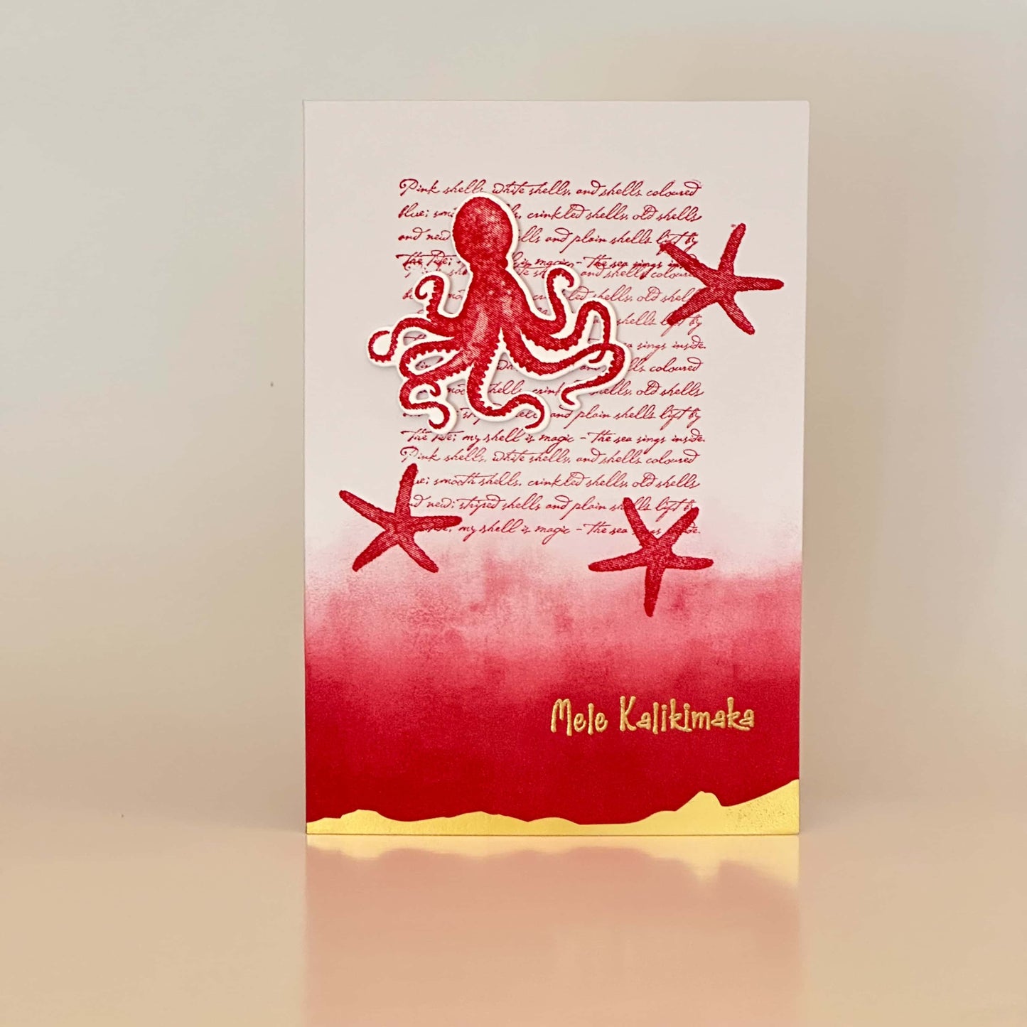 Mele Kalikimaka - Octopus - Red/Gold