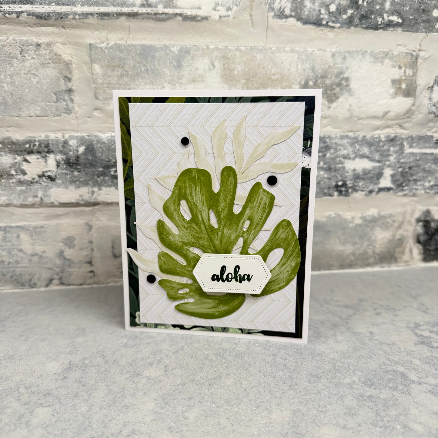 Aloha - Green Monstera Leaf 2