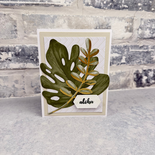 Aloha - Green Monstera Leaf
