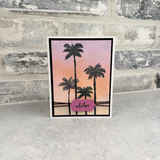 Aloha - Palm Tree Sunset