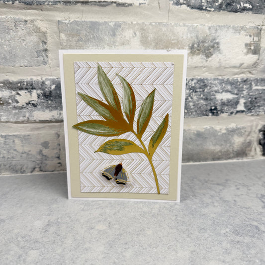 Fern Leaf with Small Butterfly