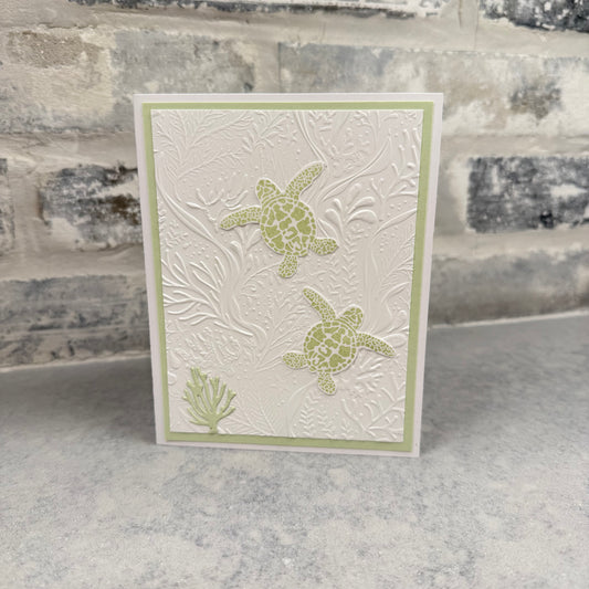 Honu on Seabed - Sea Foam/White
