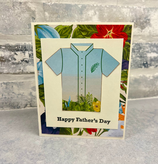 Father's Day - Hawaiian Shirt - Blue Tropical