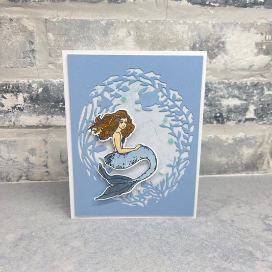 Mermaid Framed - Periwinkle