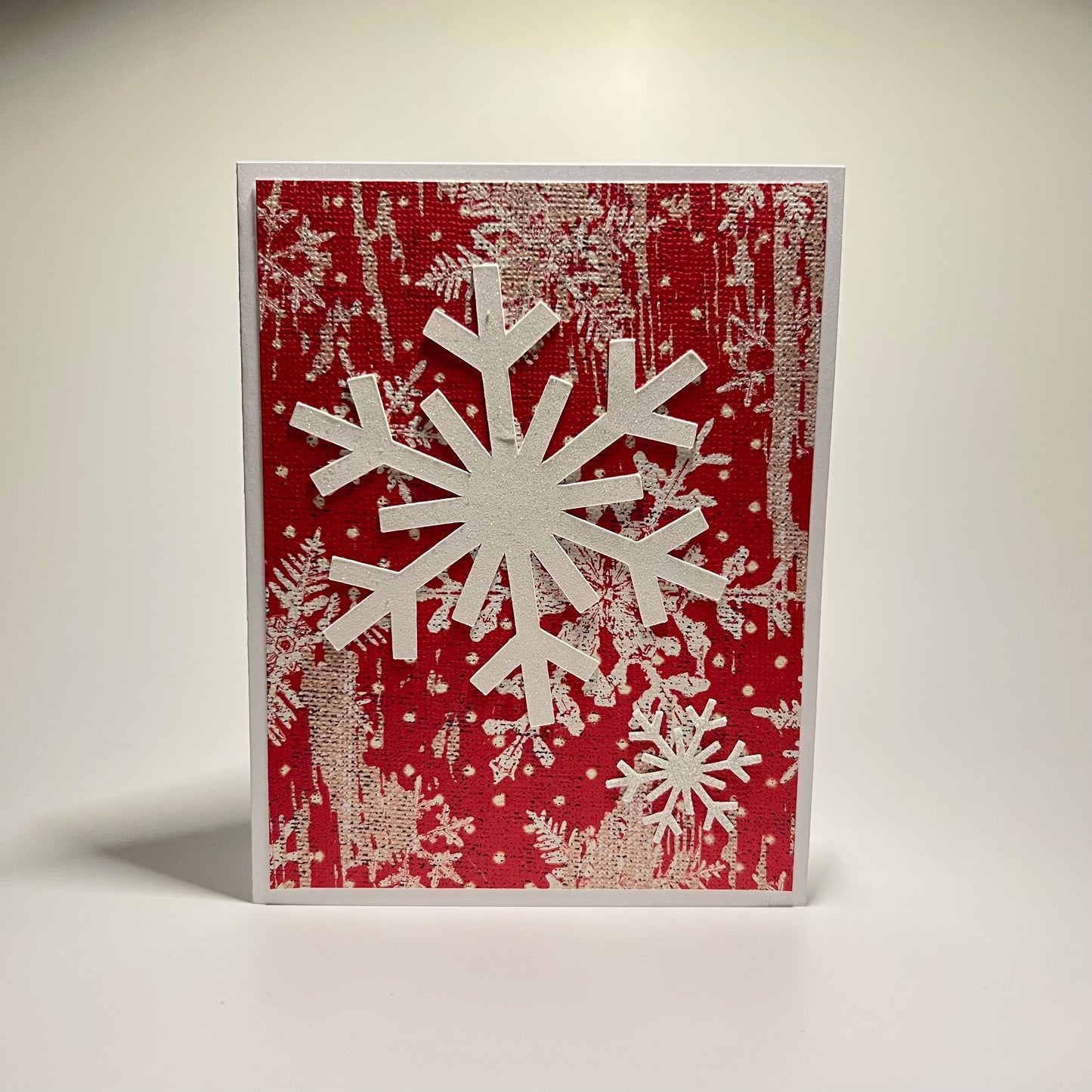 Snowflake - Red and White Glitter