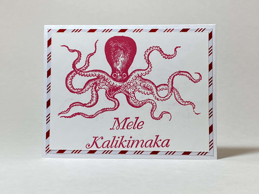 card-hawaiian-mele-kalikimaka-red-octopus